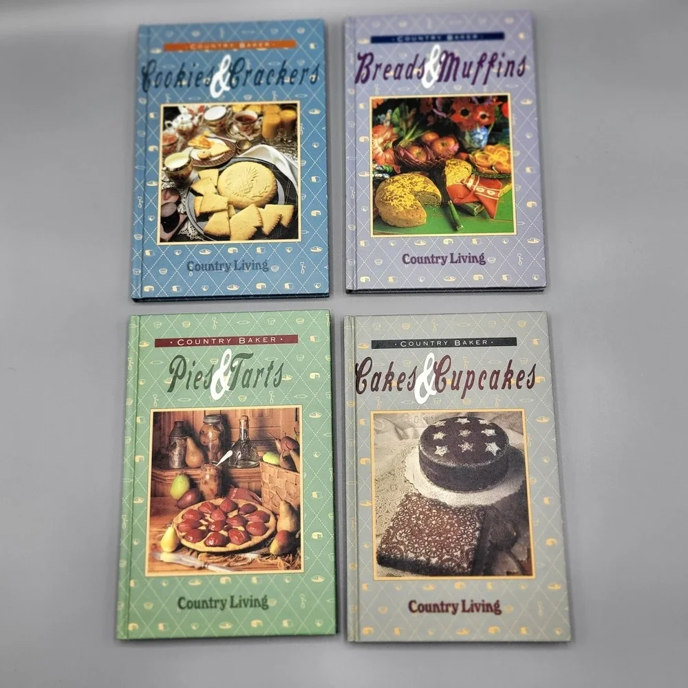 Country Living Country Baker Cookbook Set 4 Books Boxed Set Blue Hardcover